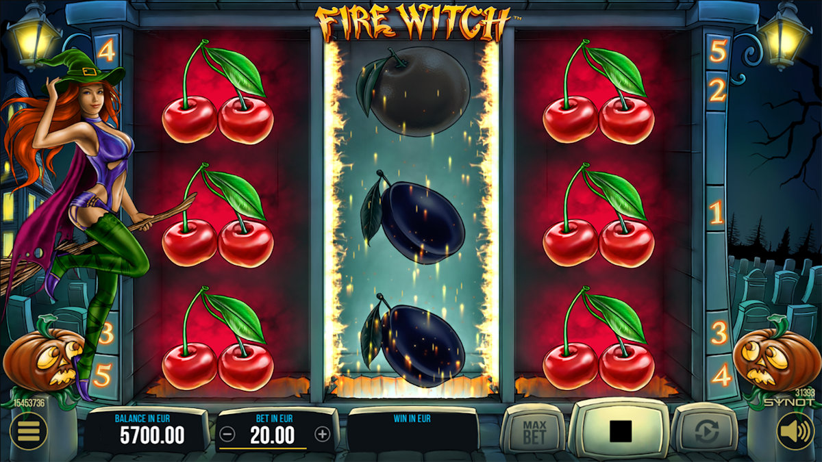 Bonusový respin na automatu Fire Witch