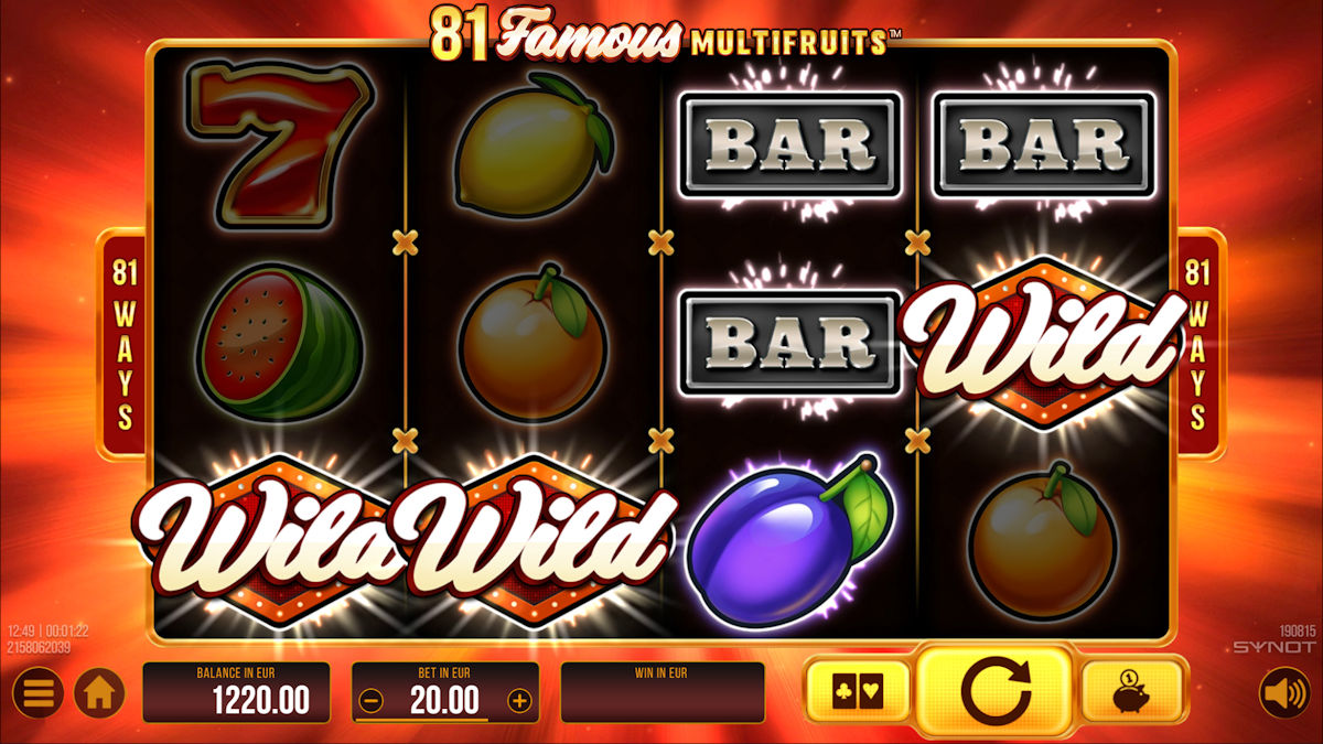 Wild symbol na automatu 81 Vegas Multifruits